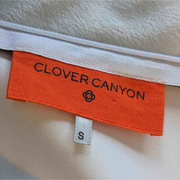 Clover Canyon Y2K Mid Sleeve Bodycon Stretchy Avant Garde Modern Print Dress S - Picture 5 of 11